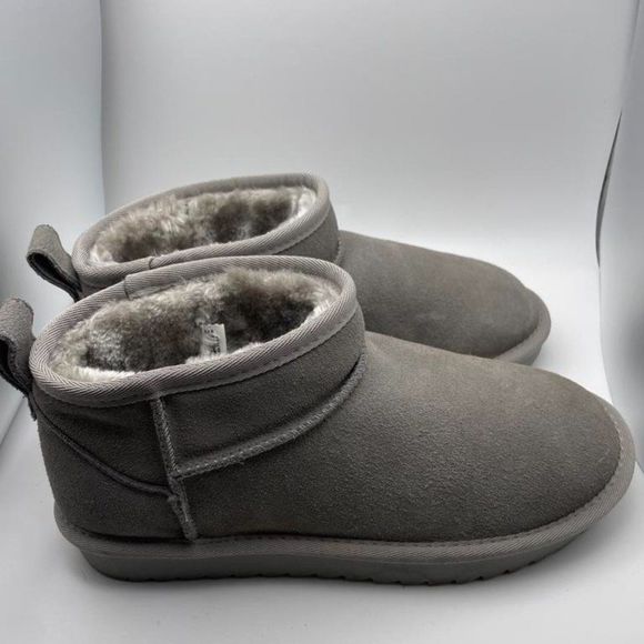 CUSHIONAIRE Women's Cozy pull on boot Grey 6.5 M - Picture 4 of 5
